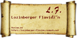 Lozinberger Flavián névjegykártya